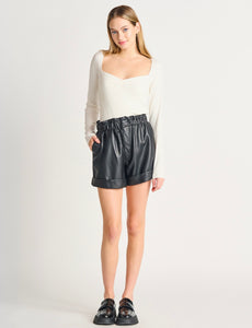 Faux Leather Shorts