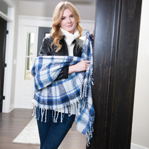 Super-Soft Plaid Scarf Wrap