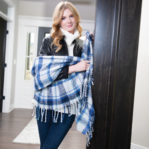 Super-Soft Plaid Scarf Wrap