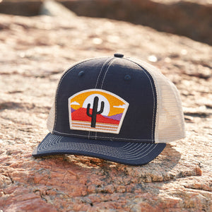 Cactus applique patch trucker hat