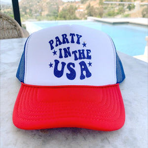 Party In the USA Trucker Hat